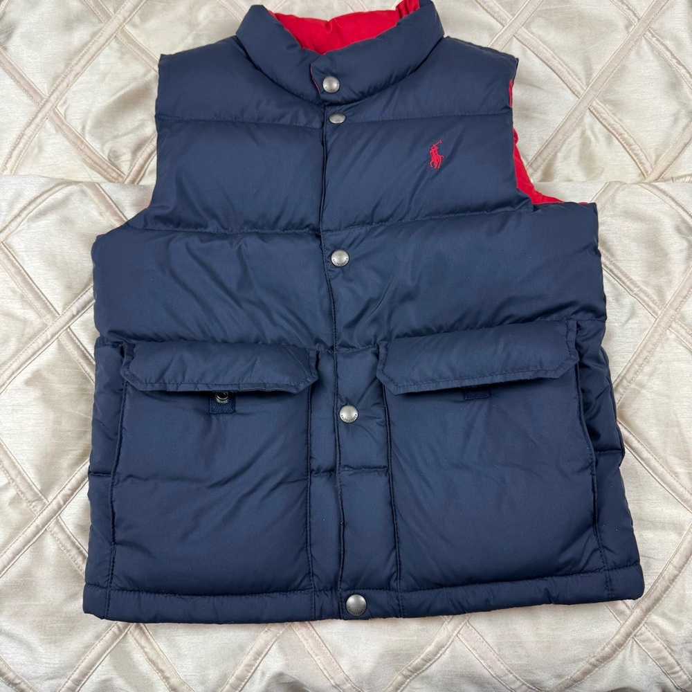 Polo by Ralph Lauren Kids Navy and Red Puffer Vest
